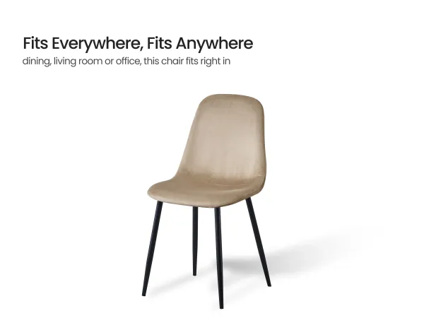 Joey Dining Chair in Beige Color